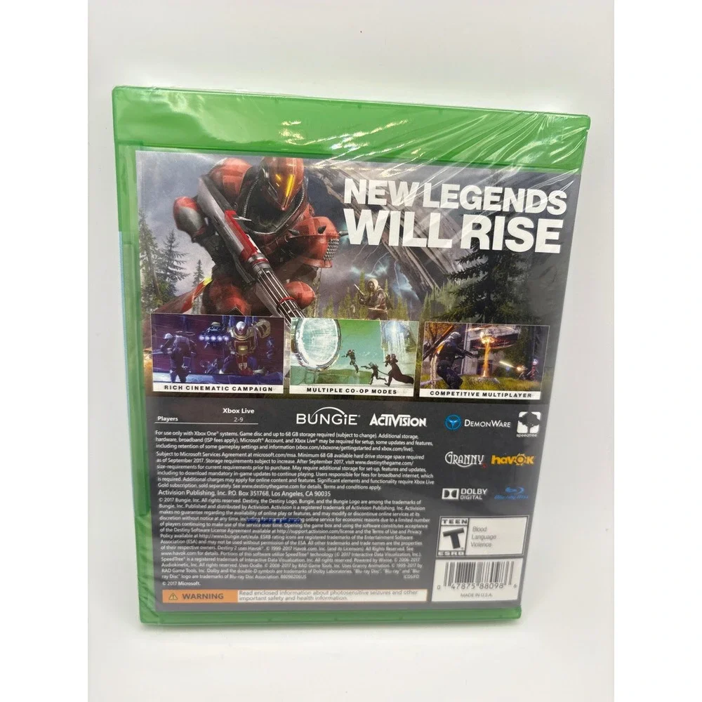 Destiny 2 Microsoft Xbox One 2017 Bungie Activision Sci-Fi Shooter New Sealed